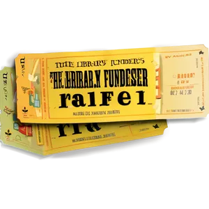Library Fundraiser Raffle Ticket PNG Wat PNG