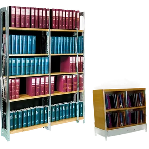 Library Shelves With Books PNG 86