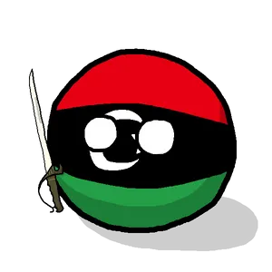 Libya Countryball With Sword PNG image