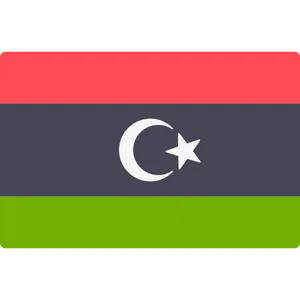 Libyan Flag Graphic PNG image