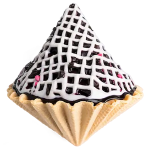 Licorice Waffle Cone PNG 06282024