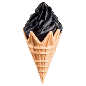 Licorice Waffle Cone PNG Kbe