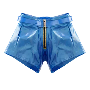Light Blue Latex Shorts PNG Trk
