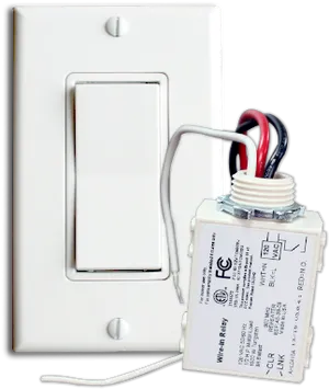 Light Switch With Wiring And Electronics PNG image