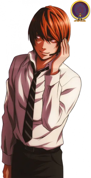 Light Yagami Death Note Anime Character PNG image