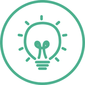 Lightbulb Icon Glowing Outline