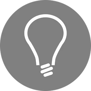 Lightbulb Icon Grey Background