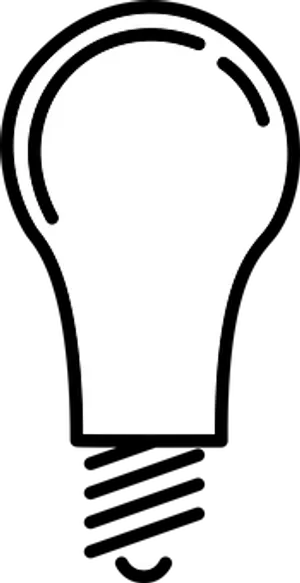 Lightbulb Icon Silhouette