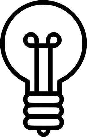 Lightbulb Idea Icon PNG image