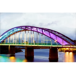 Lighted Bridge At Dusk Png 38 PNG image