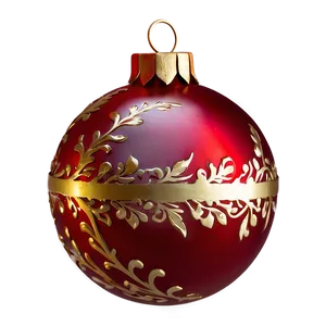 Lighted Red Ornament PNG 06212024