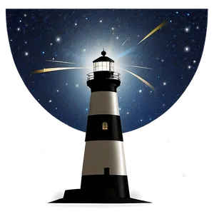 Lighthouse And Stars Png Wtl PNG image