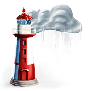 Lighthouse In Storm Png 05242024 PNG image