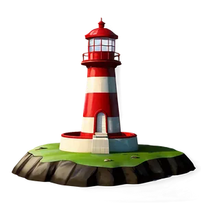 Lighthouse On Island Png 05242024 PNG image