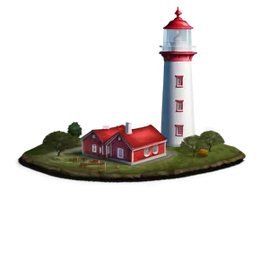 Lighthouse With Landscape Png Eml PNG image