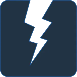 Lightning Bolt Icon Dark Background