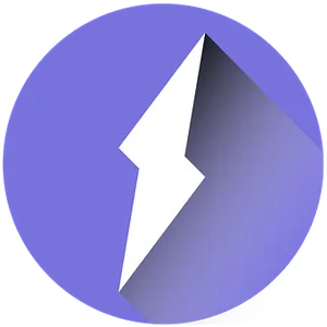 Lightning Bolt Icon Purple Background