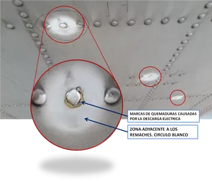 Lightning Strike Damageon Aircraft Skin PNG