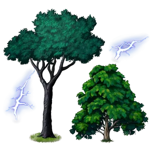 Lightning Struck Trees Png 05042024 PNG image