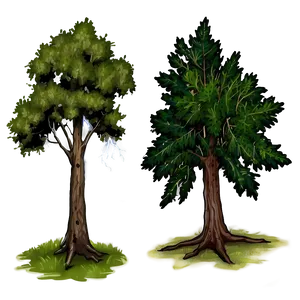 Lightning Struck Trees PNG Qsu30