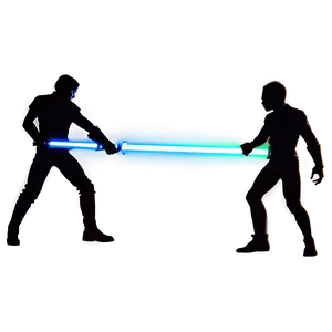 Lightsaber Battle Silhouette Png 48 PNG image