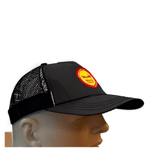 Lightweight Black Trucker Hat PNG 06282024