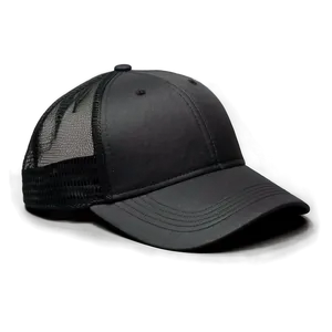Lightweight Black Trucker Hat PNG Wru