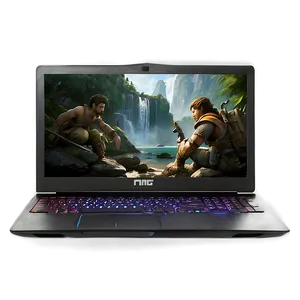 Lightweight Gaming Laptop Illustration PNG 05032024