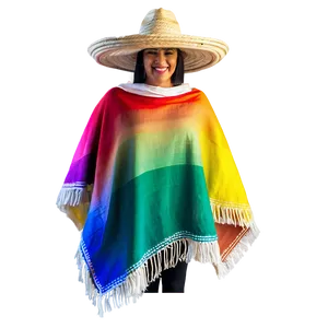 Lightweight Mexican Poncho PNG 13