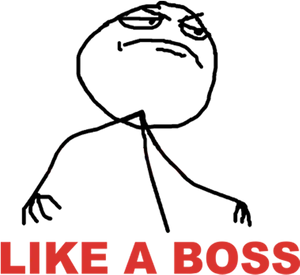 Like A Boss Text Graphic PNG image