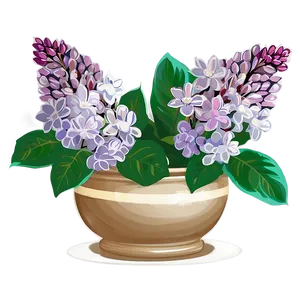 Lilacs In Vase PNG 06272024
