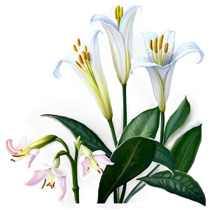 Lilies In Moonlight PNG Xtb