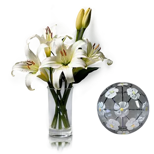 Lilies In Vase PNG Fxe PNG