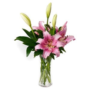 Lilies In Vase PNG Hia43