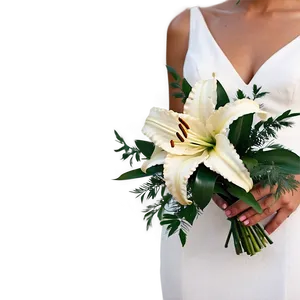 Lilies Wedding Bouquet Png 85 PNG image