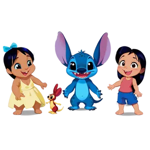 Lilo And Stitch Family Portrait PNG 05212024 PNG