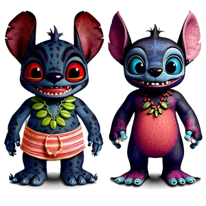 Lilo And Stitch Family Portrait PNG Eoa PNG