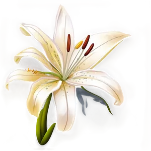 Lily Flower Drawing PNG 06272024