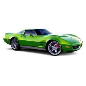 Lime Green Corvette Png 06252024 PNG image