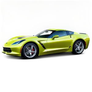 Lime Green Corvette PNG 06252024 PNG
