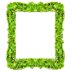 Lime Green Frame PNG Hio