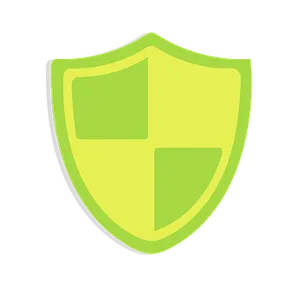 Lime Green Shield Security Icon PNG image