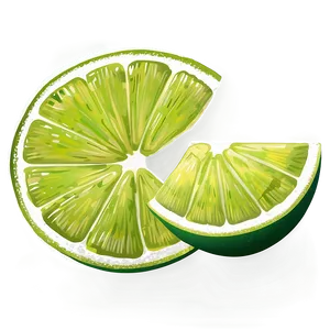 Lime Slice Illustration Png 06132024 PNG image