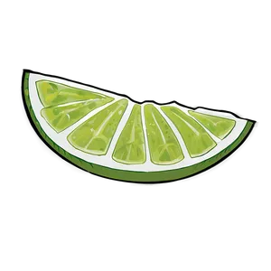 Lime Slice Sketch PNG 26