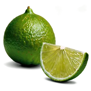 Lime With Leaf PNG 64