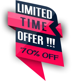 Limited Time70 Percent Discount Offer PNG image
