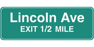 Lincoln Ave Exit Sign PNG image