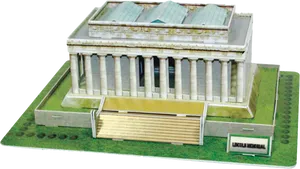 Lincoln Memorial Model PNG image