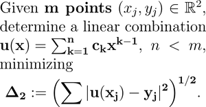 Linear Combination Minimization Formula PNG
