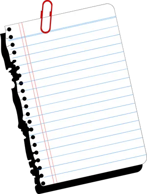 Lined Notebook Paperwith Clip PNG image
